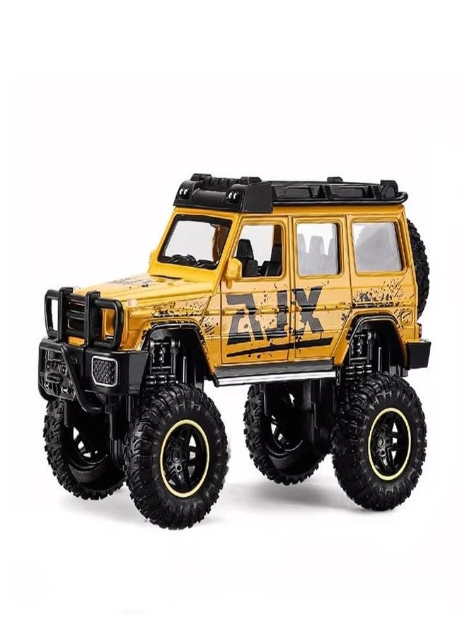PEZYOX Exclusive Alloy Metal Pull Back Die-cast Car Model with Sound Light Mini Auto Toy for Kids Metal Model Toy Car with Sound and Light (1.24 Scale Brabus XLG - Yellow) - Image 1